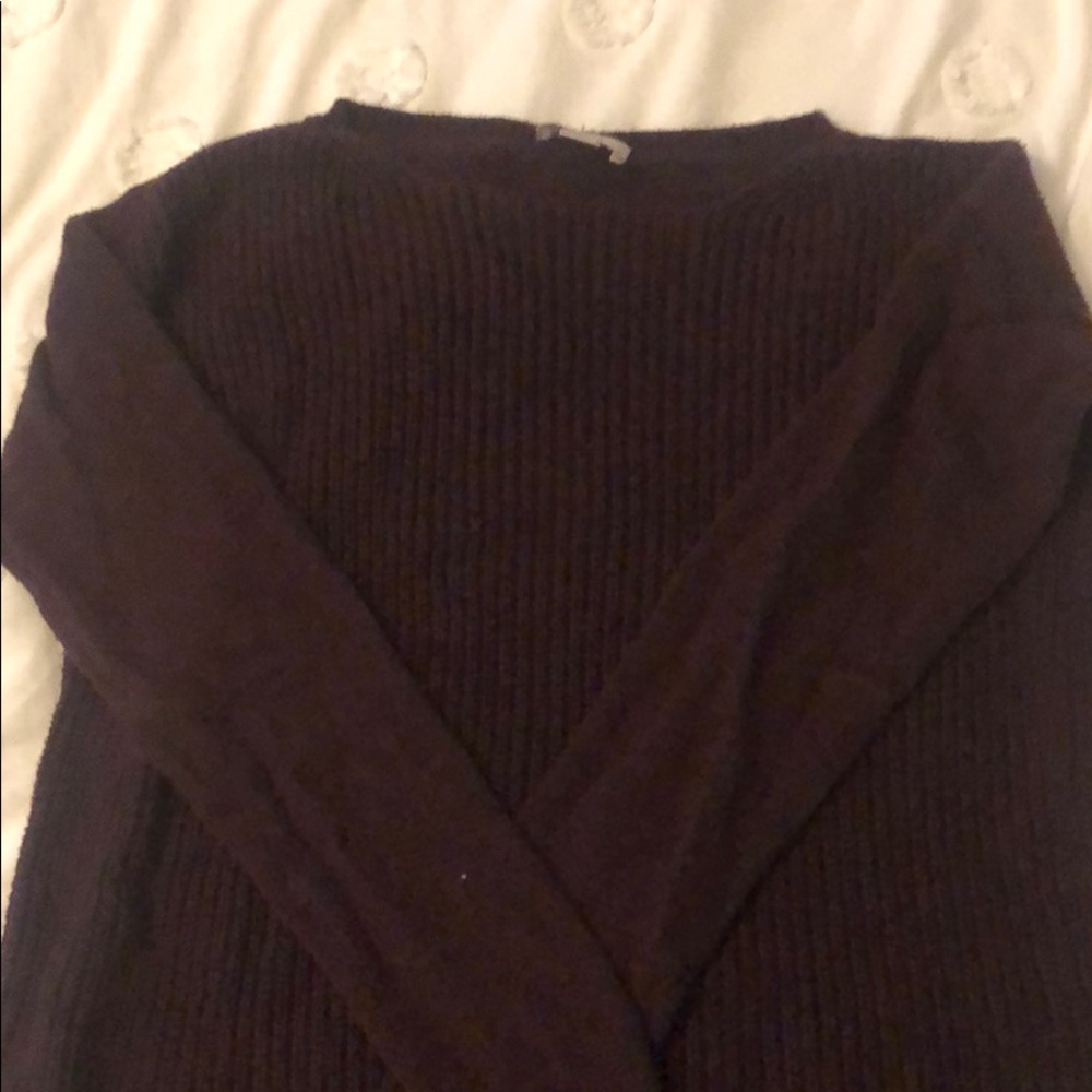 Dark Purple Knit Sweater